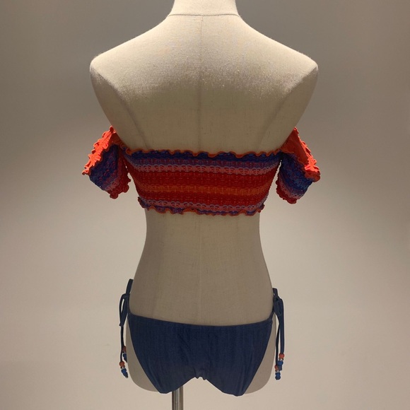 Seafolly Havana Strip Bandeau Top And Bikini Pant - Picture 4 of 7